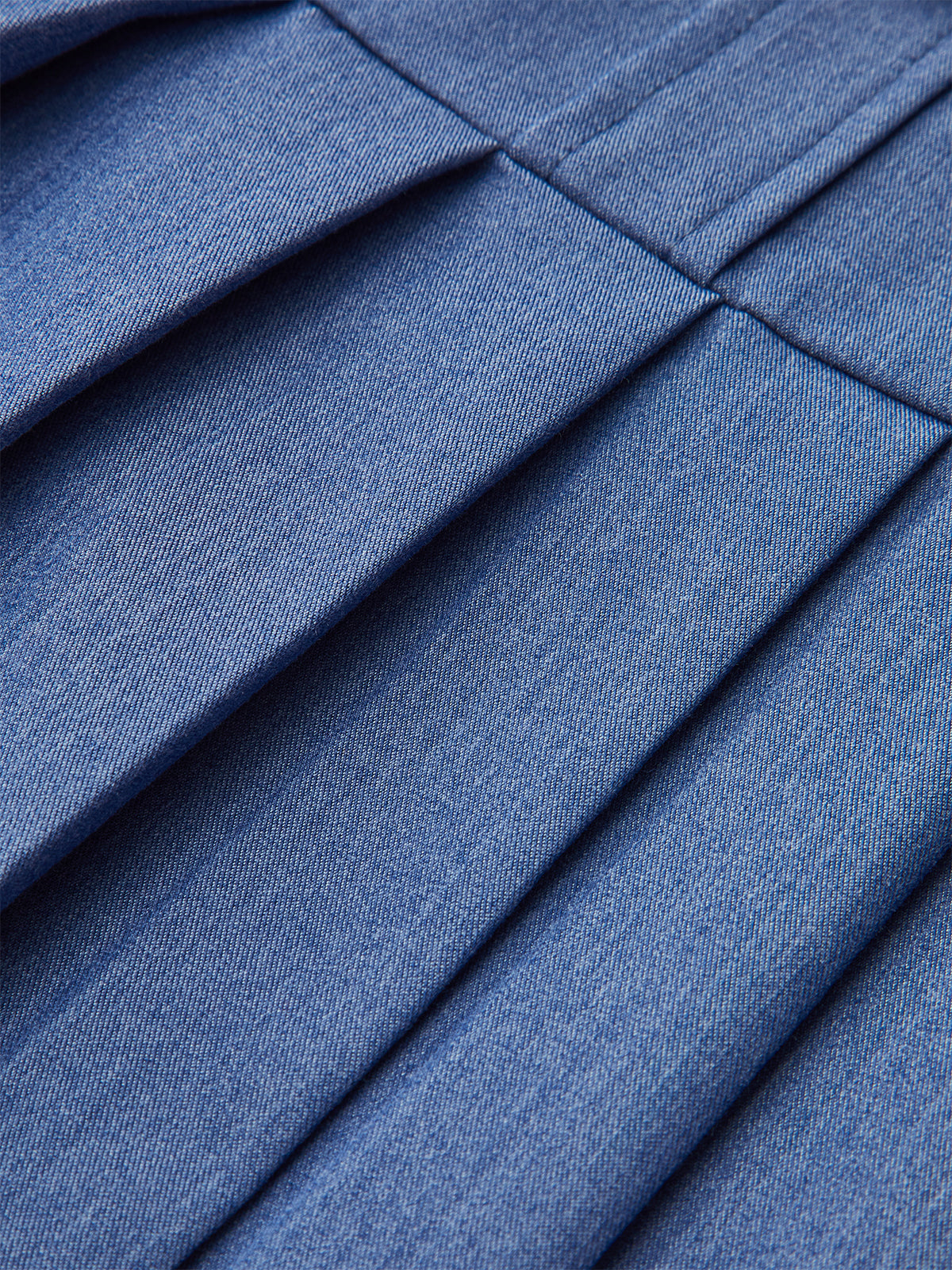 Metal Düğmeli Askılı Pileli Elbise