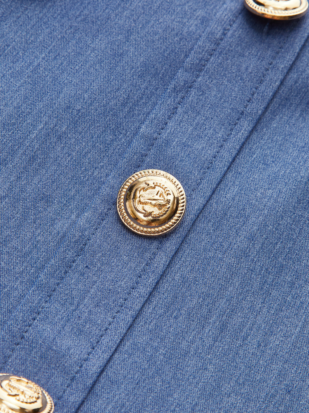 Metal Düğmeli Askılı Pileli Elbise