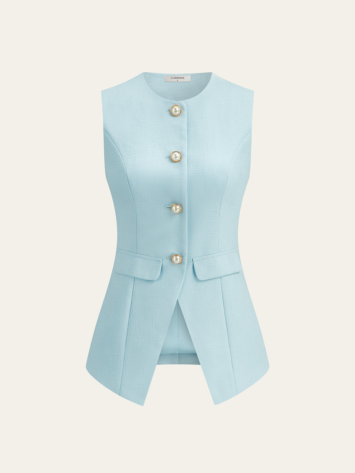 Tweed İnci Blazer Yelek ve Mini Etek Takımı