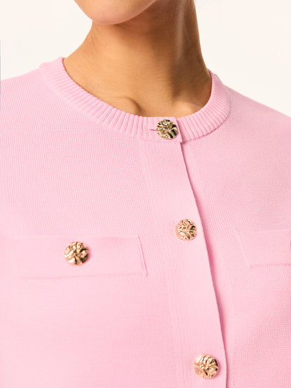 Örme Kısa Kollu Hırka ve Etek Takımı