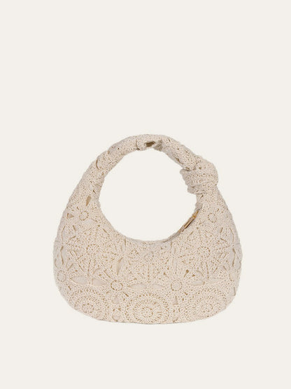 Tığ İşi Düğümlü Saplı Çanta