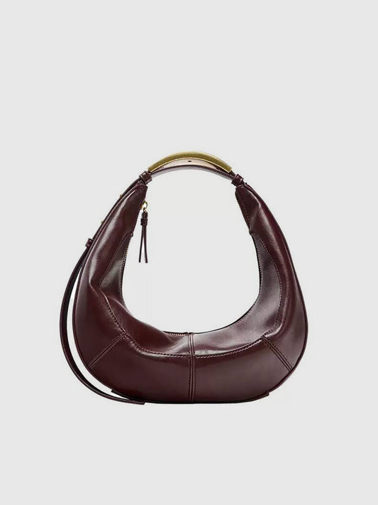 Metal Saplı Hilal Çanta