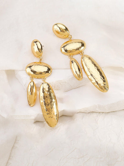 Uzun Alaşım Geometrik Damla Küpeler