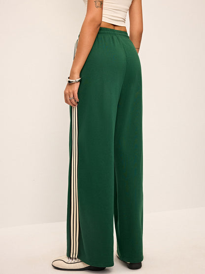 Yan Şeritli Geniş Paça Eşofman Altı