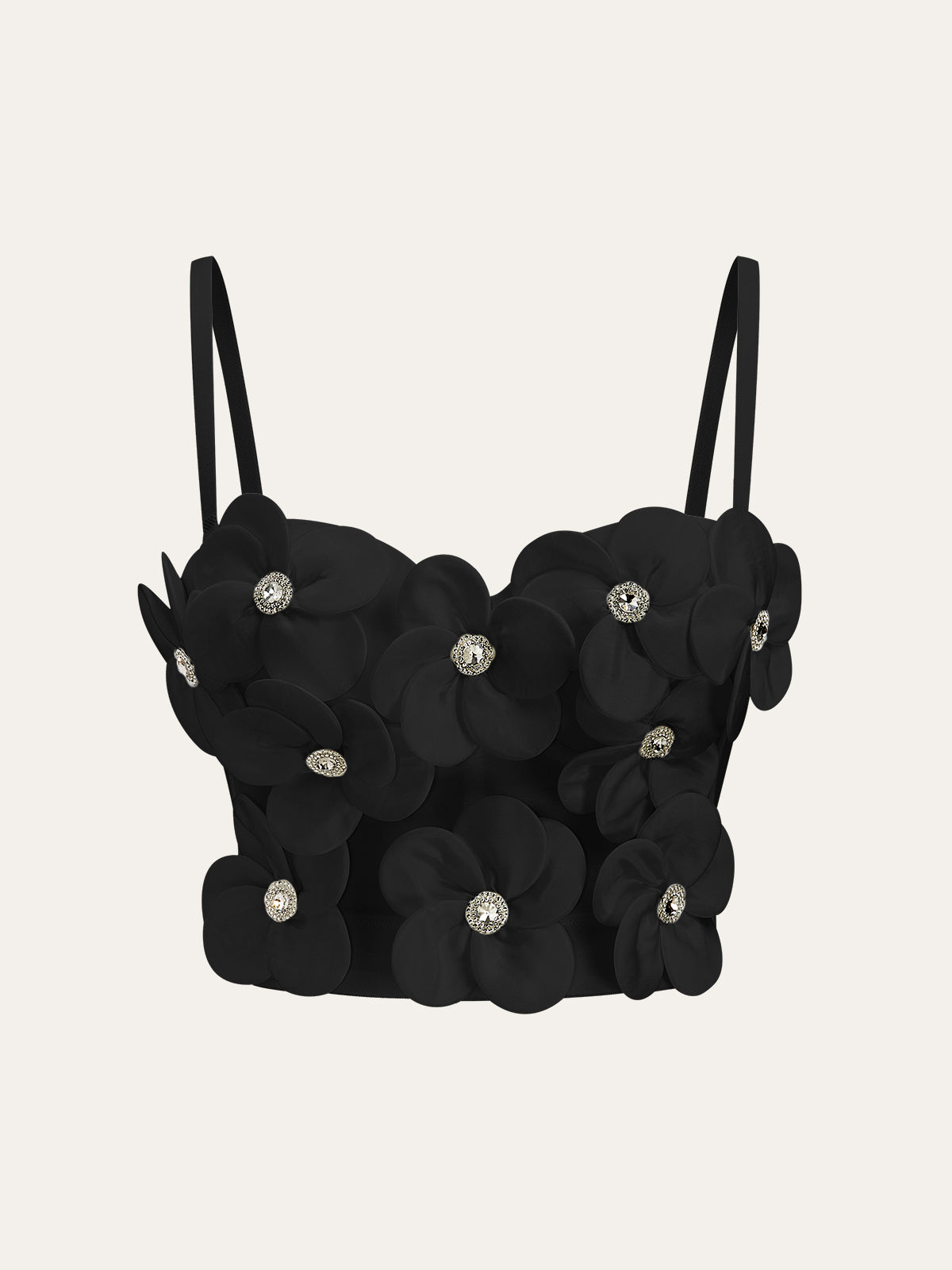 3D Çiçek Desenli Korse