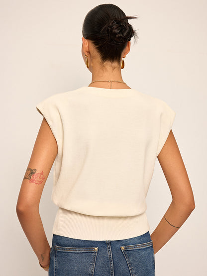 Asimetrik Çift Yönlü Giyilebilir Örme Yelek