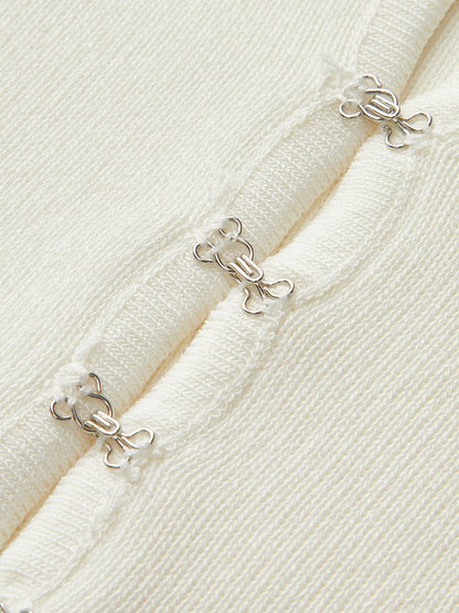 Kemerli V Yaka Örgü Hırka