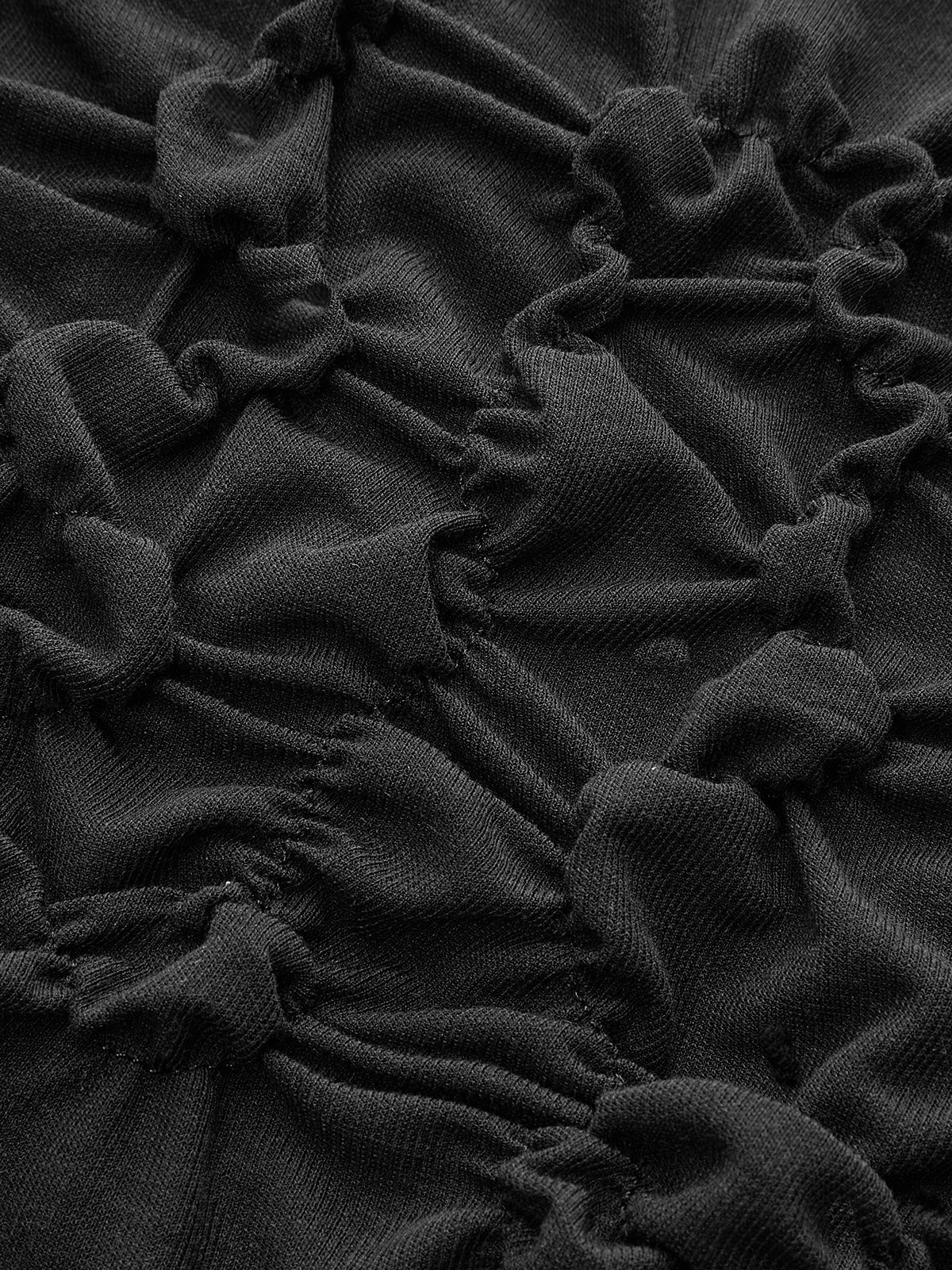 Yarı Şeffaf Dantel Kenarlı Büzgülü Korse Üst