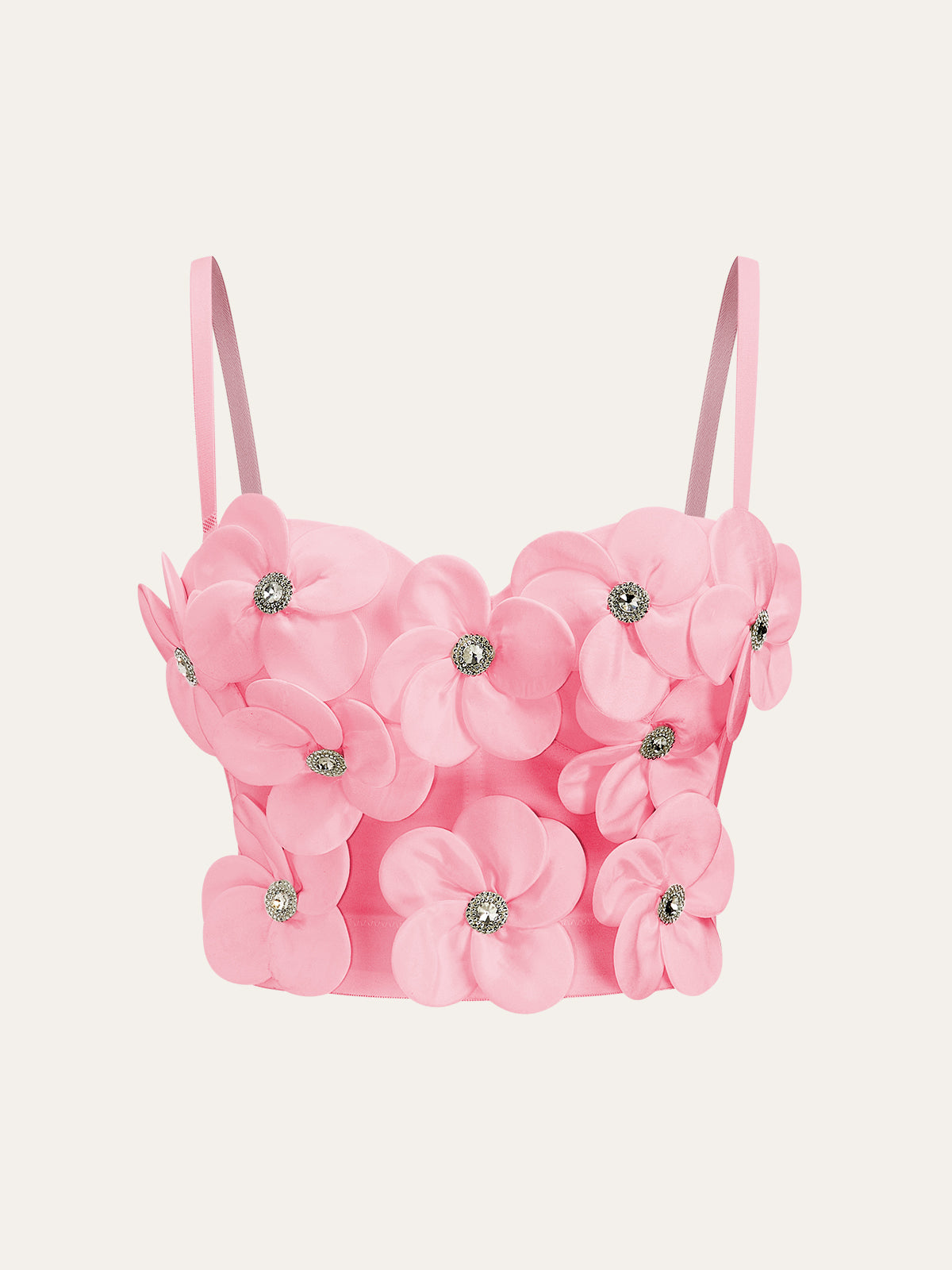 3D Çiçek Desenli Korse