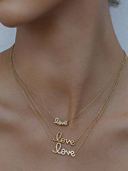 Kristal İşlemeli Kolye