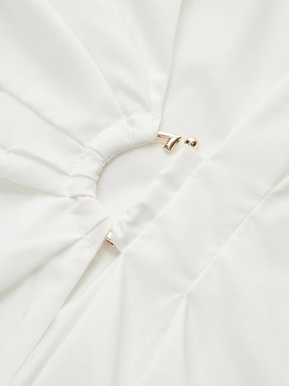 Metal Tokalı Asimetrik Sarma Gömlek