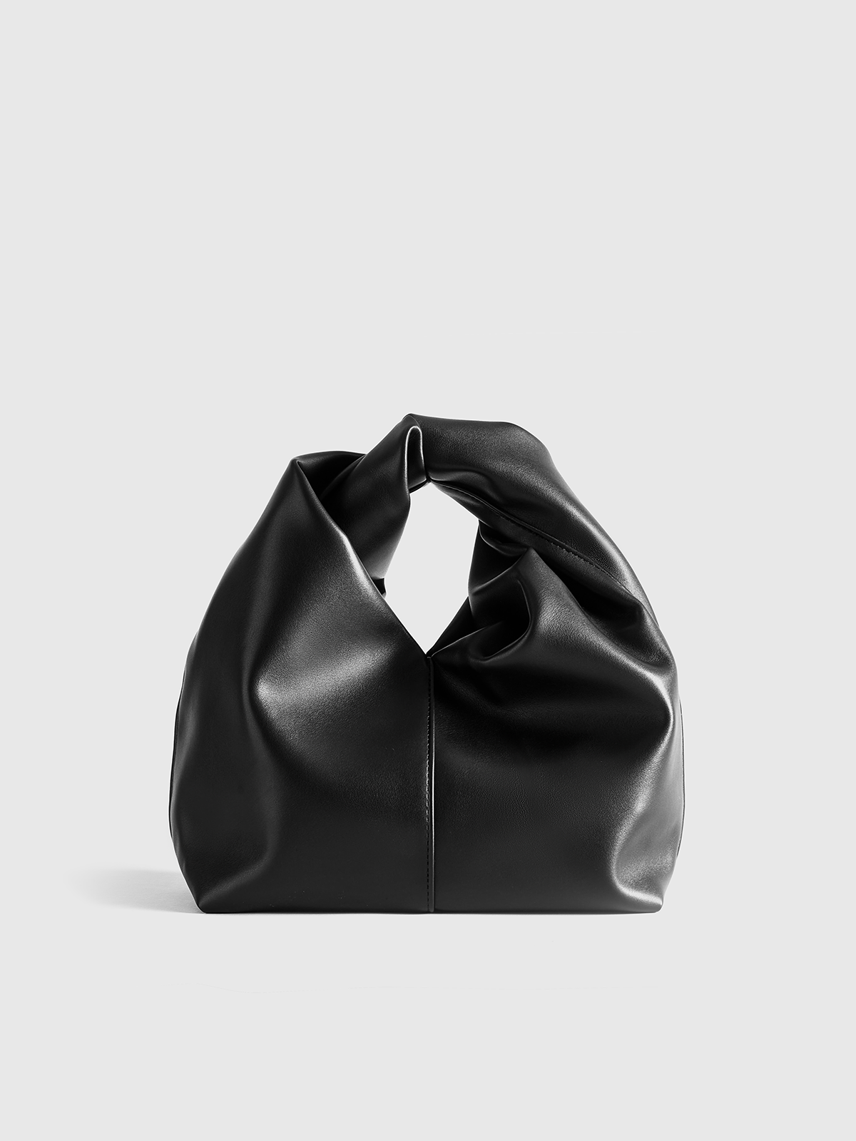 Bükülmüş Üst Saplı PU Deri Çanta