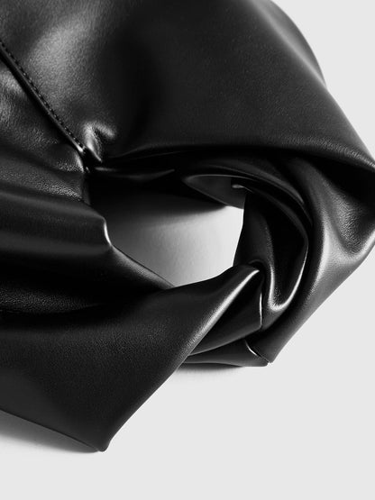 Bükülmüş Üst Saplı PU Deri Çanta