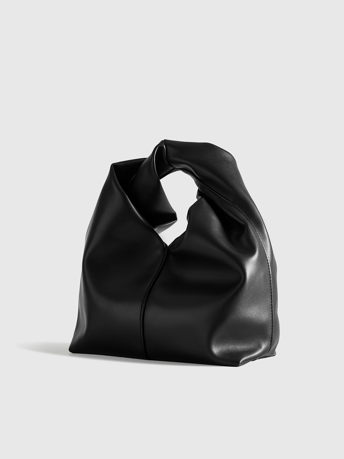 Bükülmüş Üst Saplı PU Deri Çanta