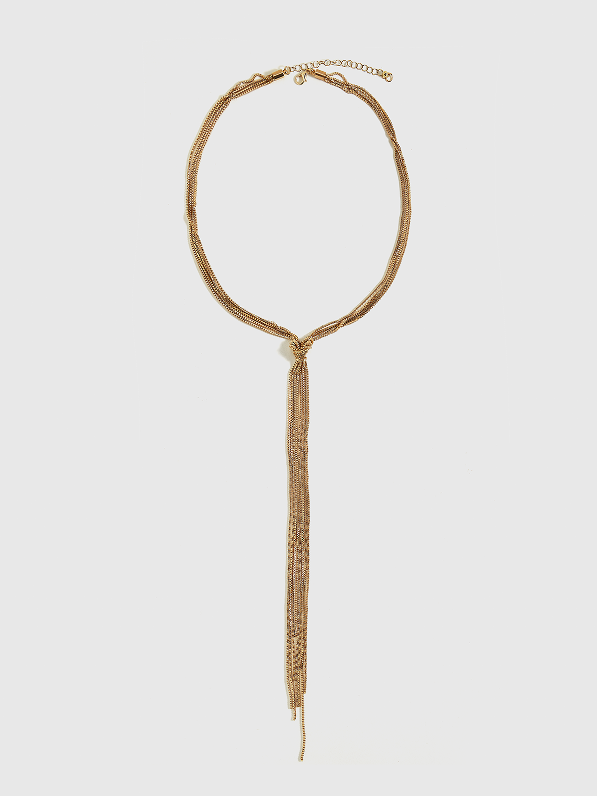 Altın Düğümlü Y Şeklinde Kolye