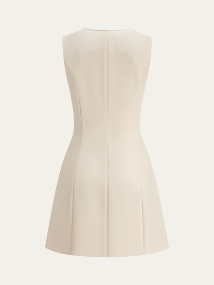 Cepli Fermuarlı Mini Elbise