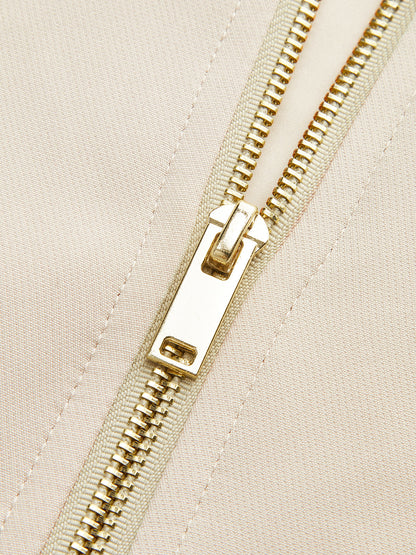 Cepli Fermuarlı Mini Elbise