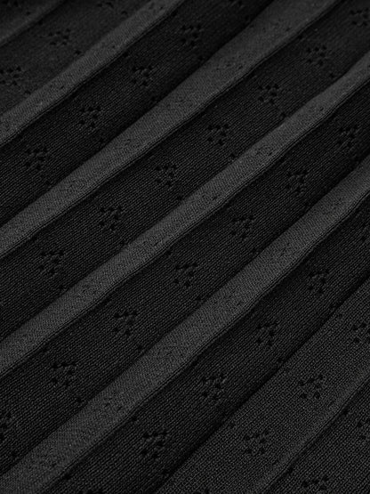 İnci İşlemeli Örgü Midi Elbise