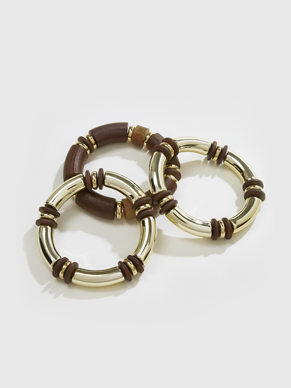 İstife Edilebilir Ahşap ve Reçine Bileklik