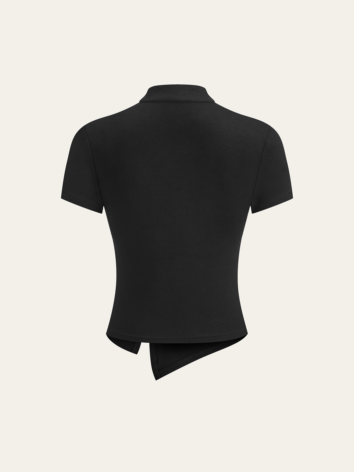 Metal Kelebek Detaylı Asimetrik Büzgülü Üst