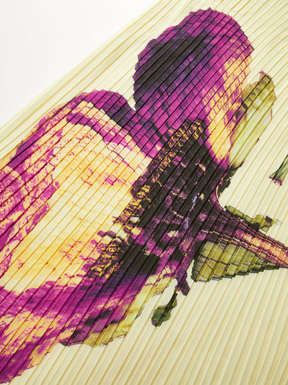 Çiçek Desenli Pileli Midi Etek