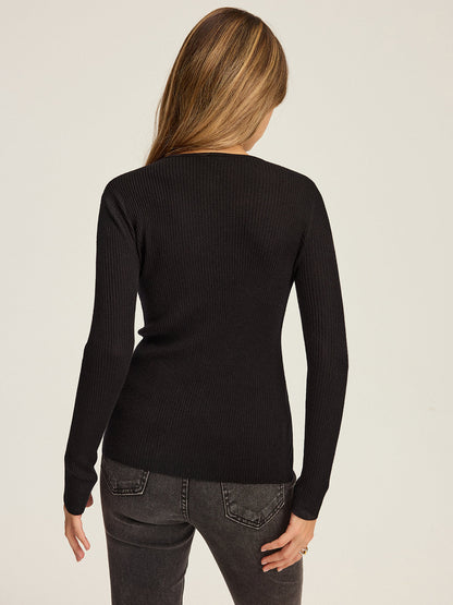 Asimetrik Düğmeli Hırka