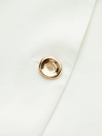 Kolsuz Düğmeli Yelek Tarzı Pileli Elbise