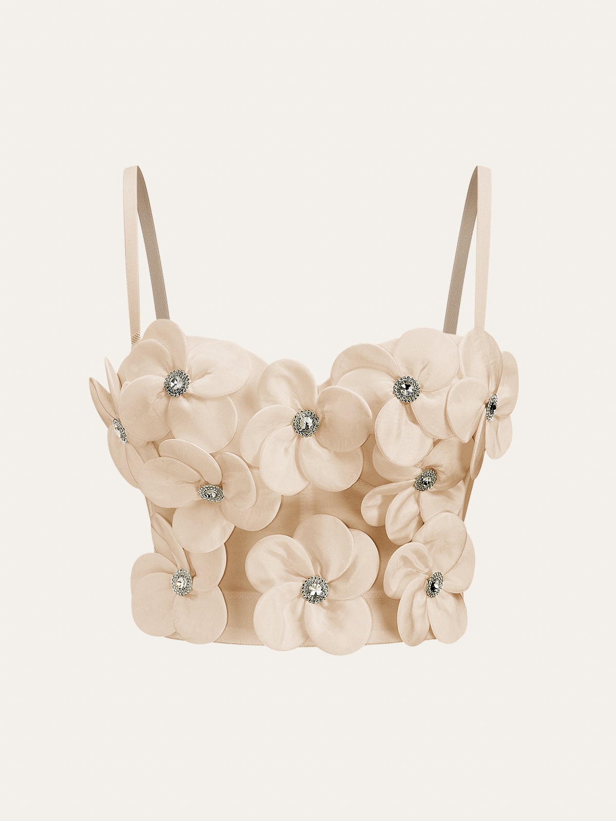 3D Çiçek Desenli Korse