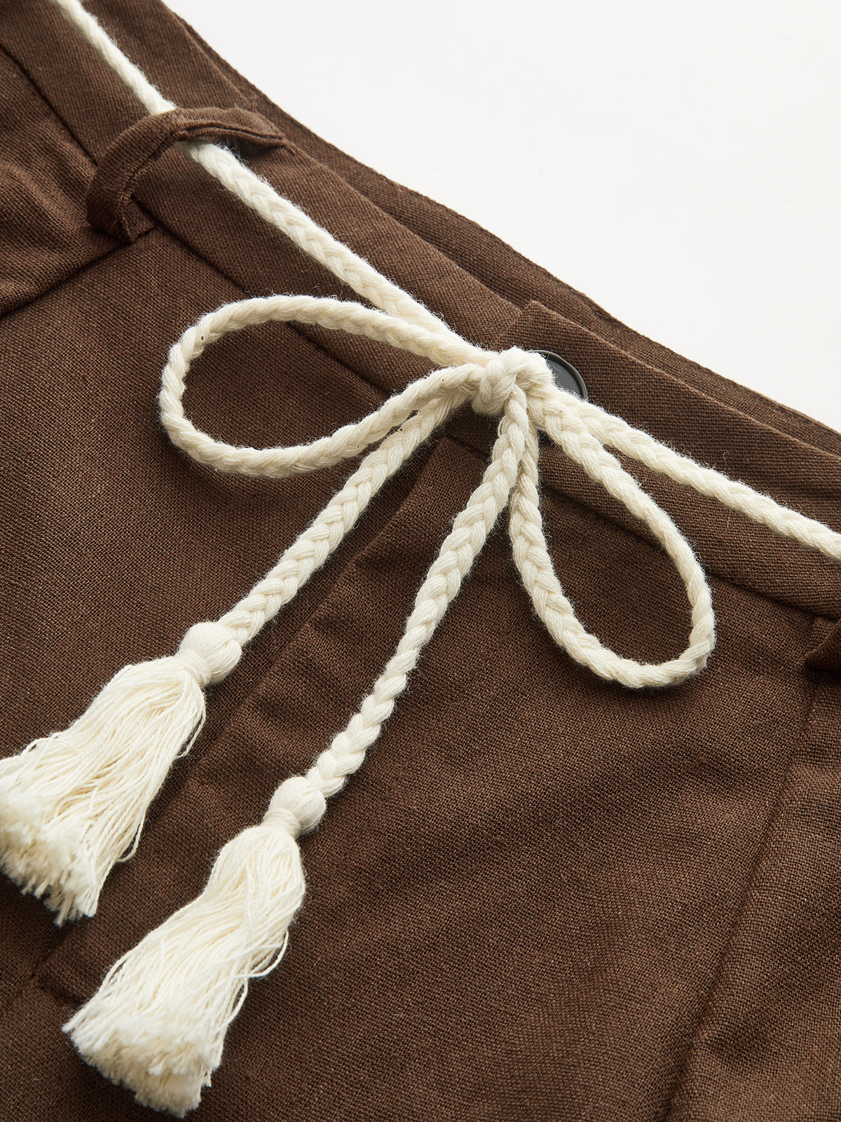 Püsküllü Bağcıklı Palmiye Ağacı Nakışlı Pantolon