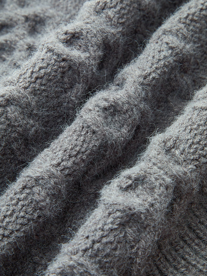 Kablo Örgülü Kolsuz Kazak Yelek