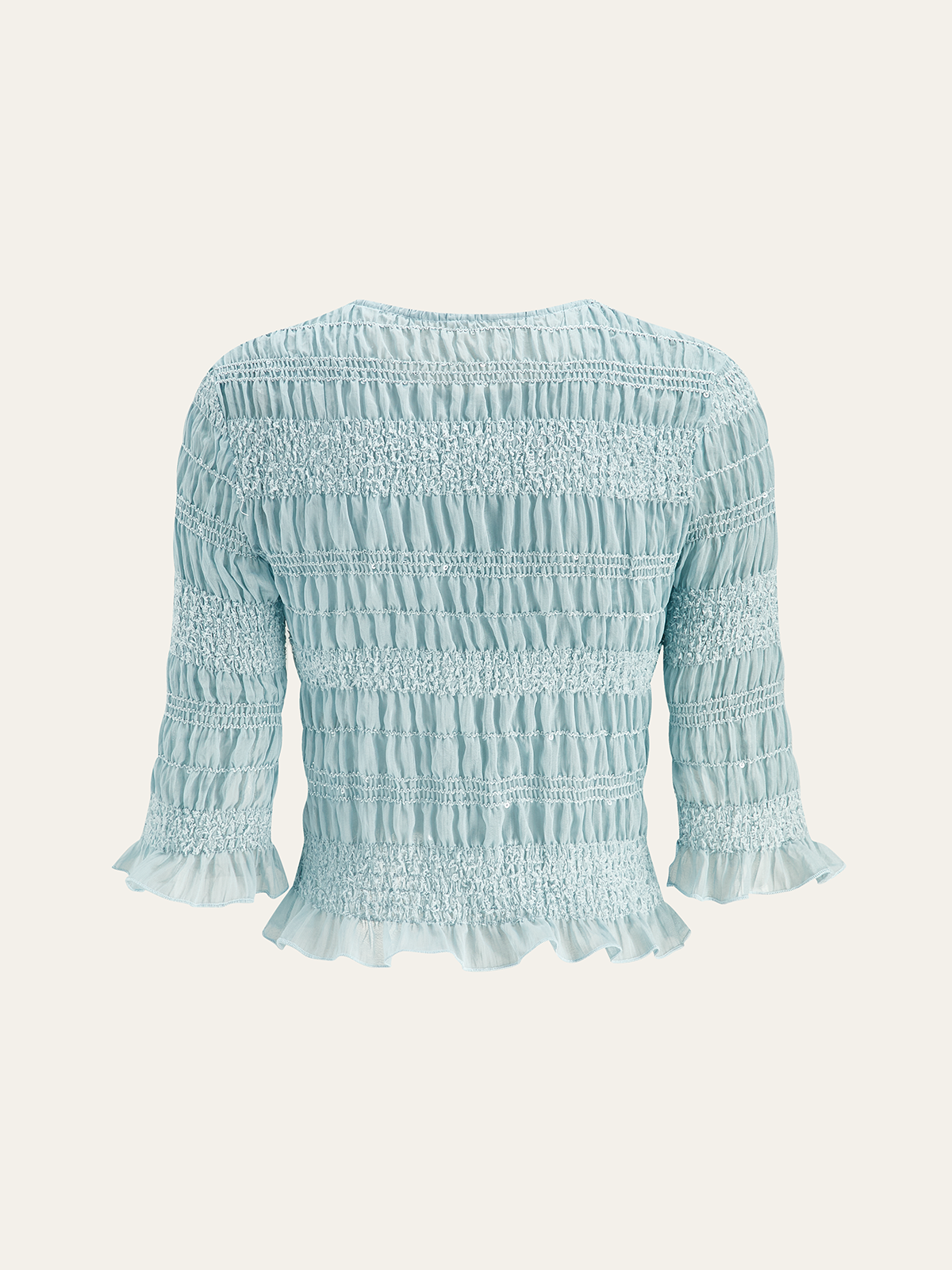 Büzgülü Volanlı Bluz