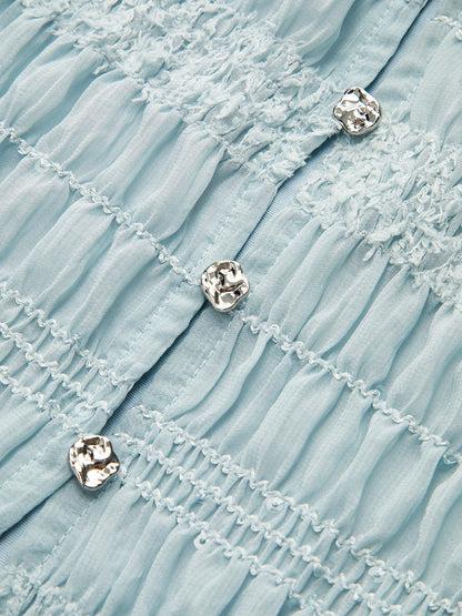 Büzgülü Volanlı Bluz