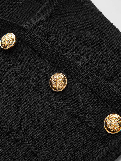 Metal Detaylı Ribana Örgü Üst