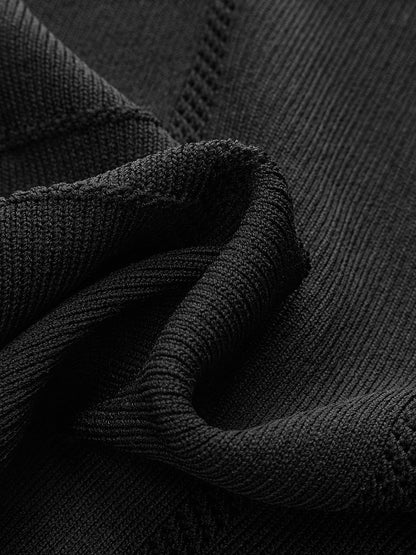 Metal Detaylı Ribana Örgü Üst