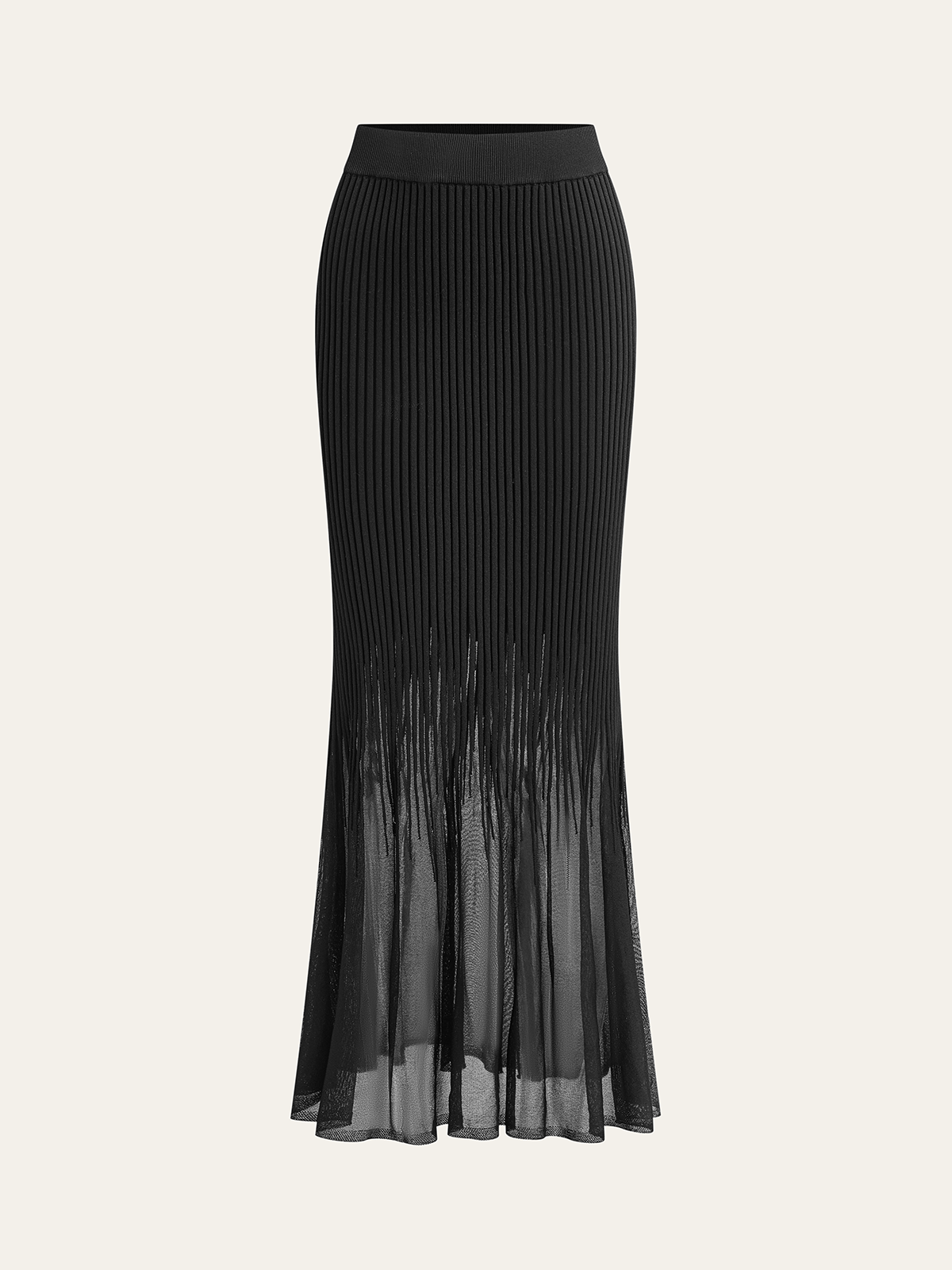 File Etekli Ribana Örgü Denizkızı Etek