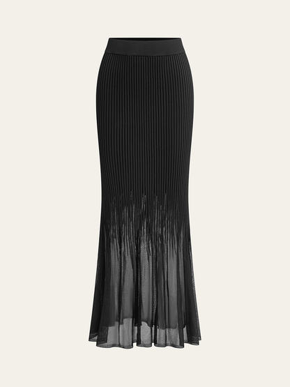 File Etekli Ribana Örgü Denizkızı Etek