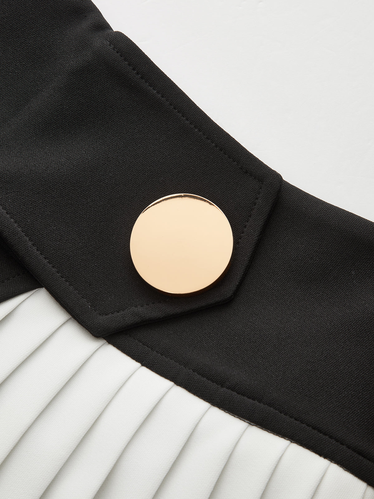 Kontrast Katlı Panel Mini Etek