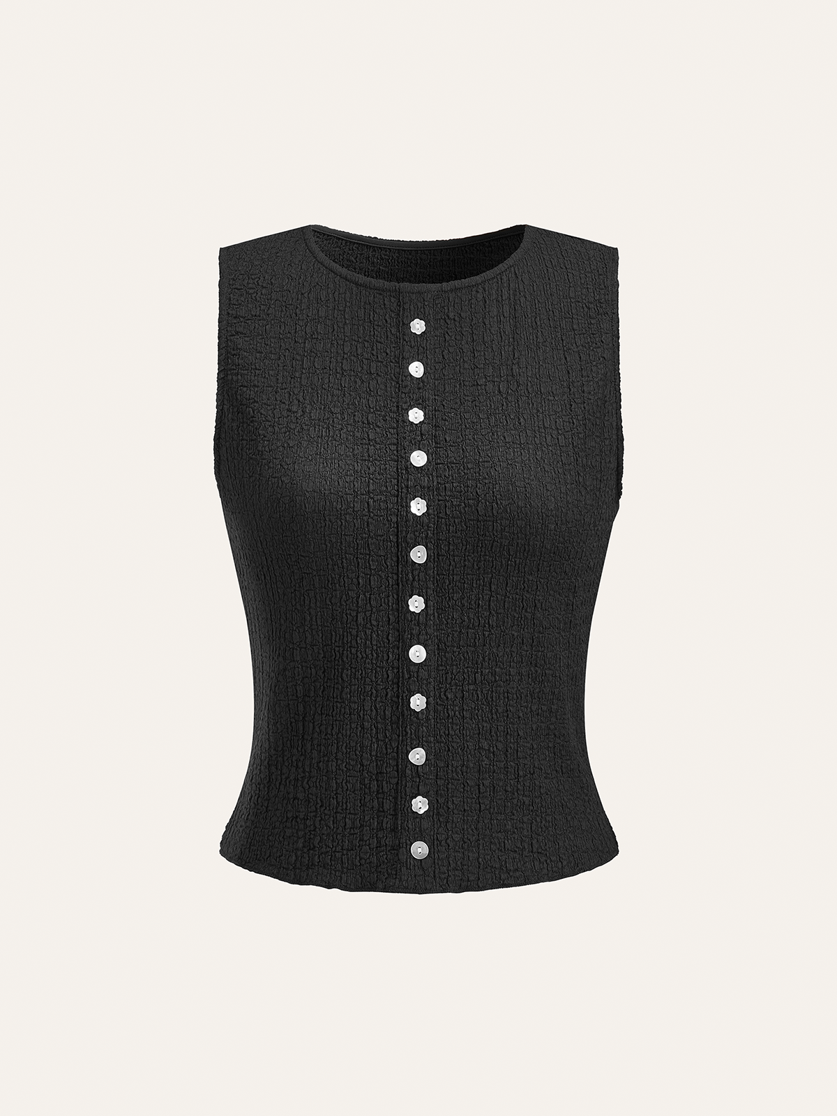 Dekor Düğmeli Üst ve Midi Etek Takımı