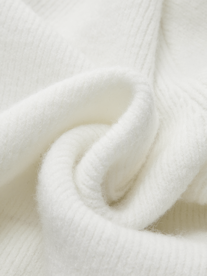 Kontrast Kenarlı Düğmeli Yün Karışımlı Hırka