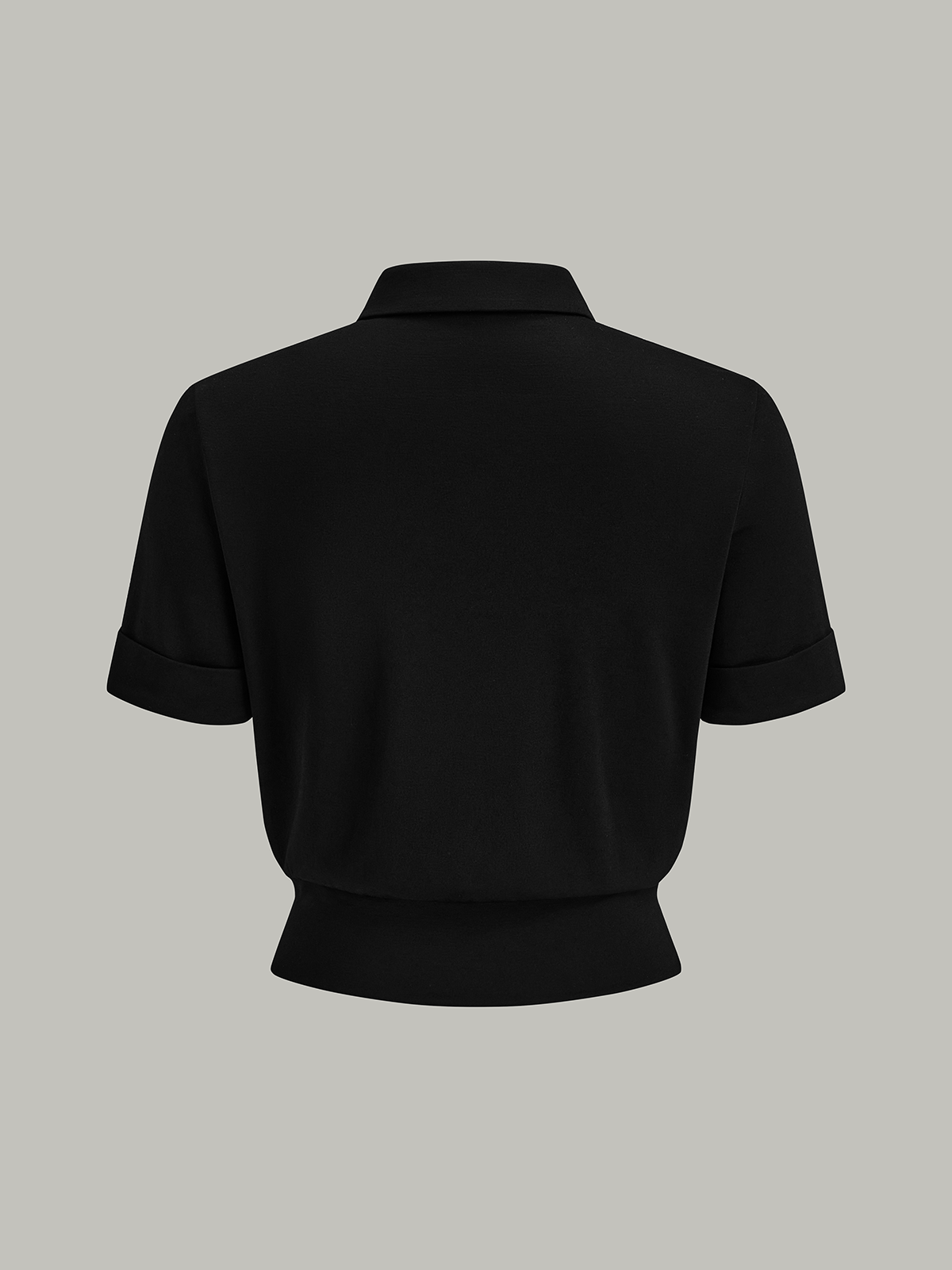 Renk Bloklu Önü Düğmeli Bluz