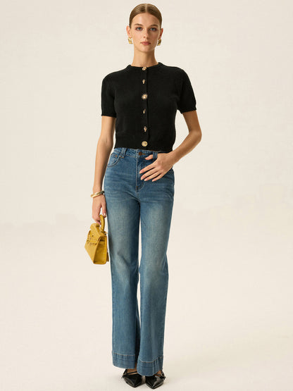 Metal Detaylı Örgü Hırka