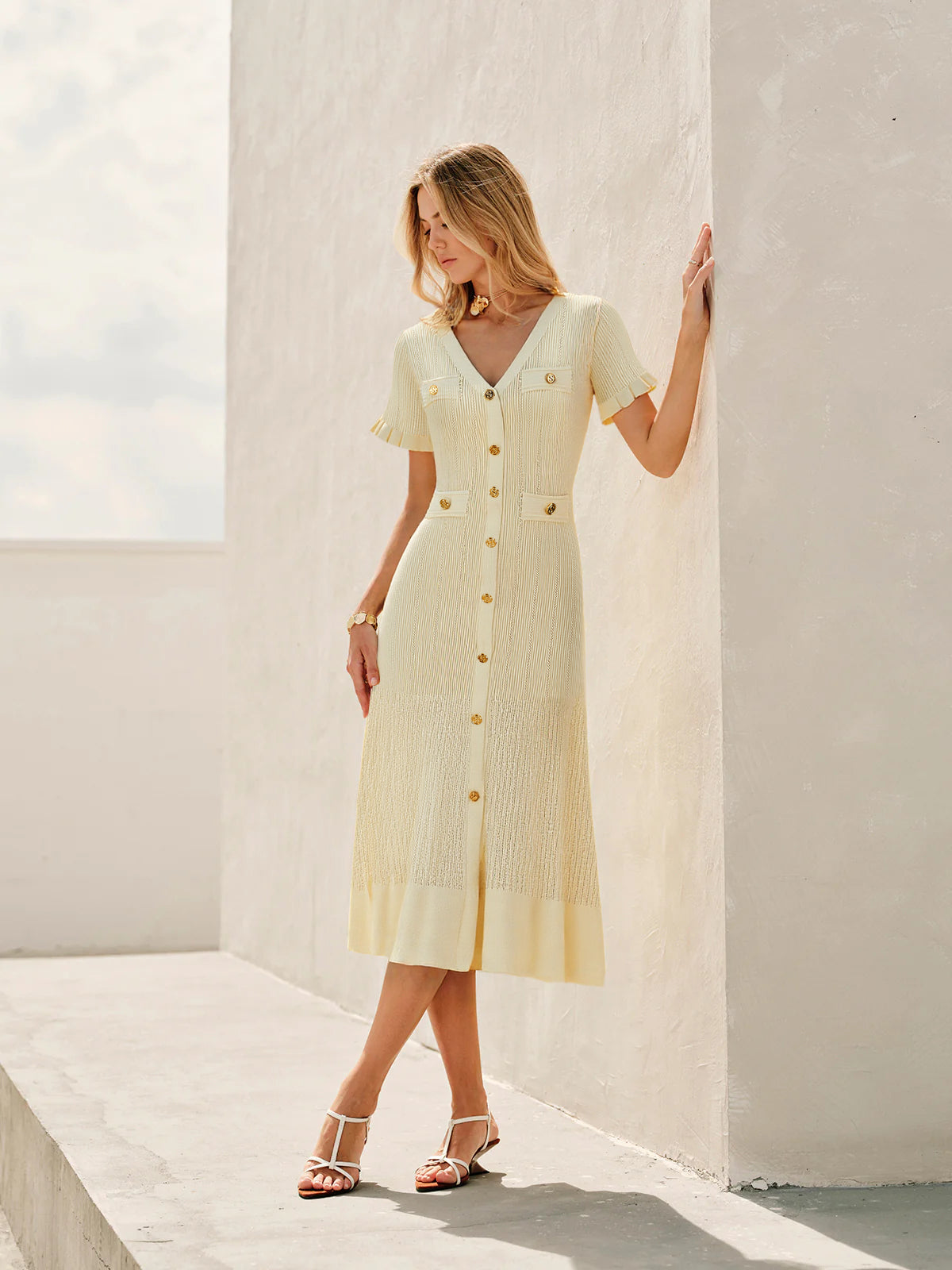 Örgü Hırka Midi Elbise