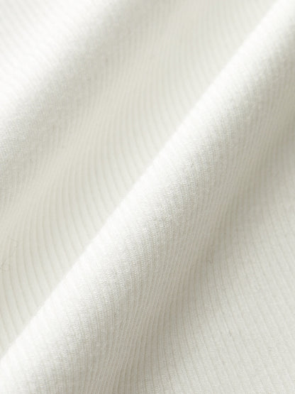 Kaburga Örgü Yuvarlak Yaka Atlet