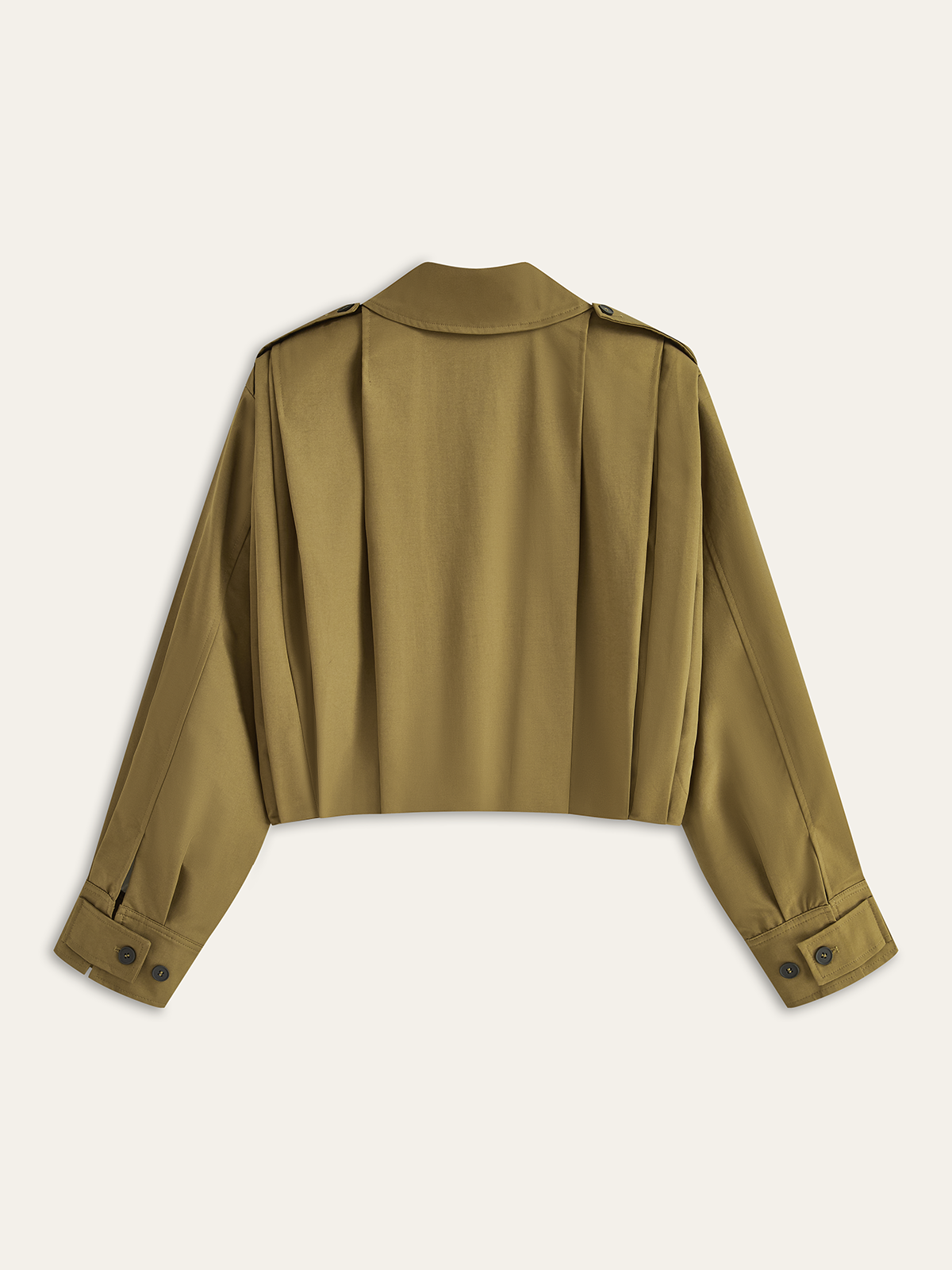 Pileli Kısa Trençkot