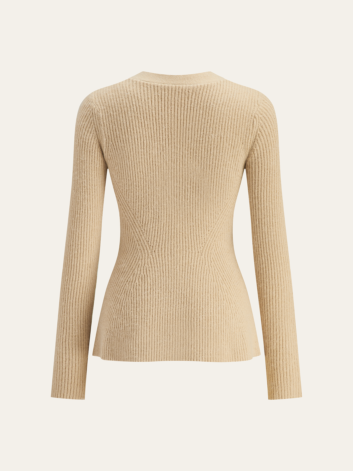 V Yaka Düğmeli Ribanalı Hırka