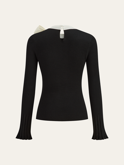 Fiyonklu Geniş Paçalı Kazak