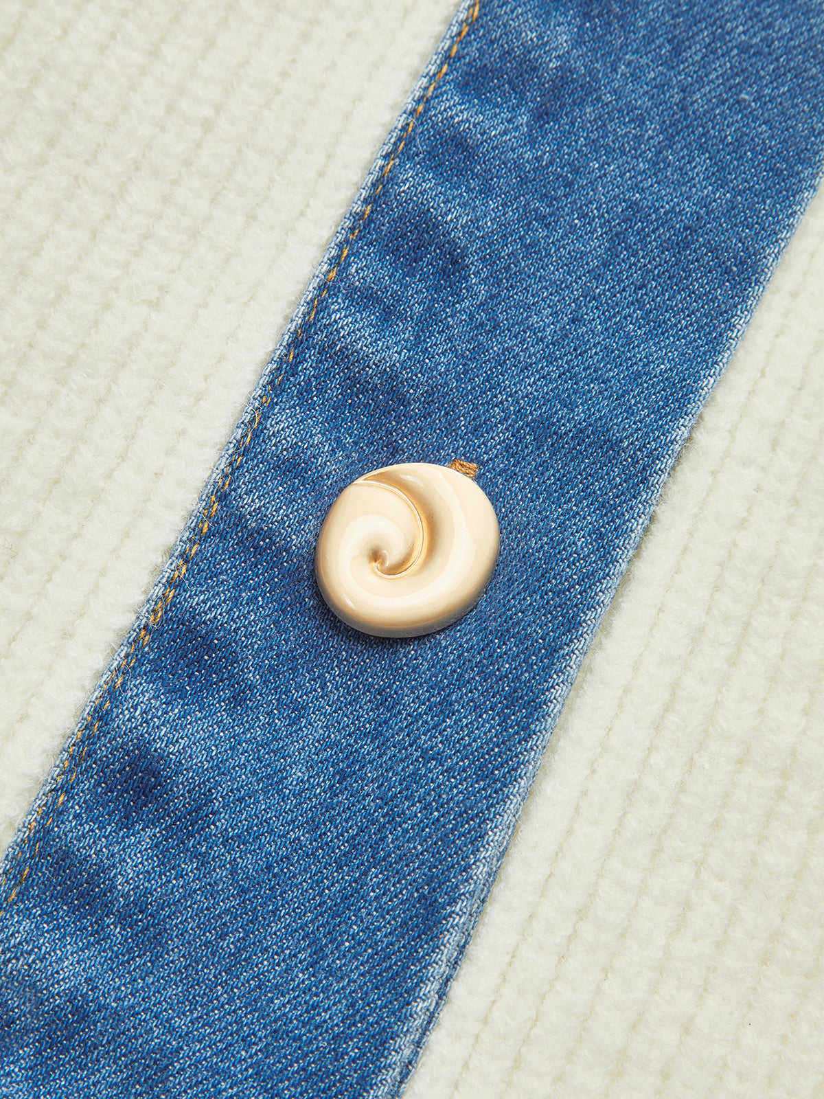 Kot Kenarlı Düğmeli Örgü Hırka