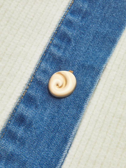 Kot Kenarlı Düğmeli Örgü Hırka