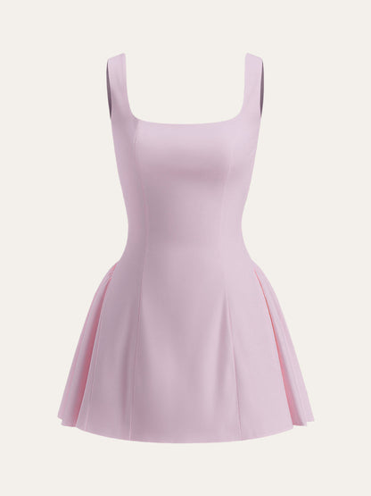 Puantiyeli Bağcıklı Sırt Elbisesi