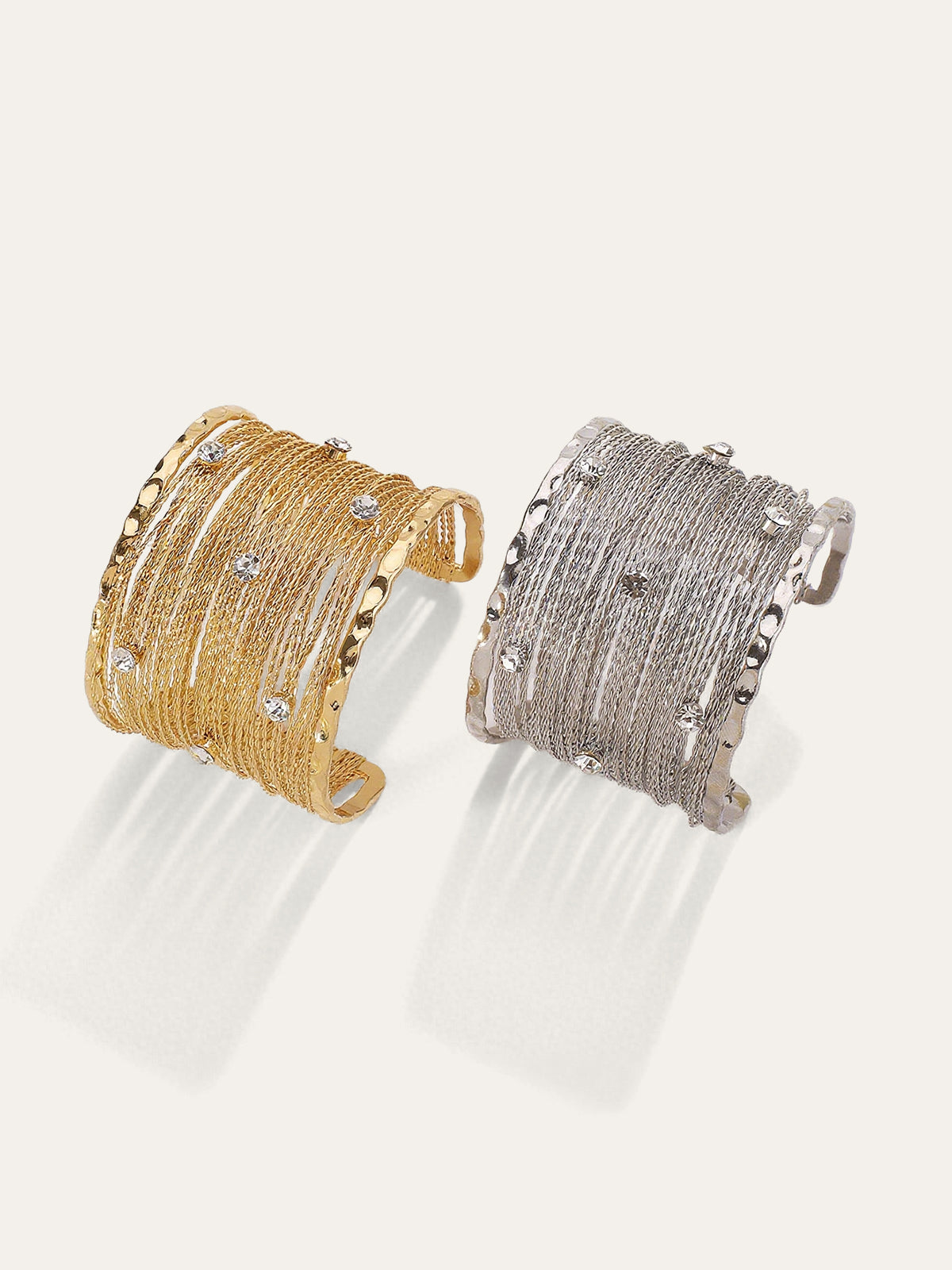 Altın Çok Telli Tel Kristal Bileklik